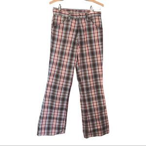 80’s plaid wide leg pants